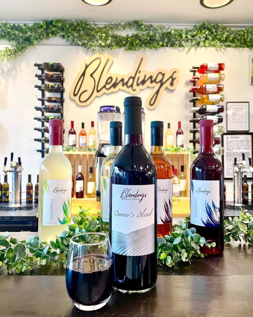 Red Wine at Blendings Winery Owners Blend